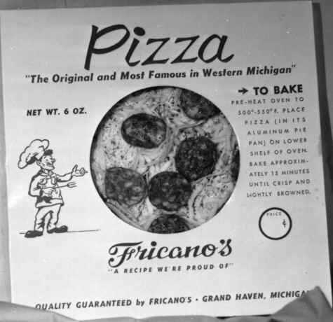 An Uncooked Frozen Pizza From The 1950's Frozen Pizzas were once sold!